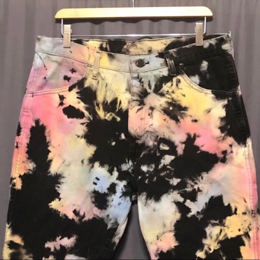 Custom Tye Dye Vintage Jeans Big Bud Press Magic Waters Inspired
